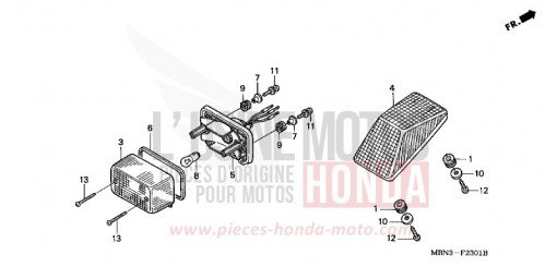 HECKLEUCHTE (DK/ED/U) XR650R5 de 2005